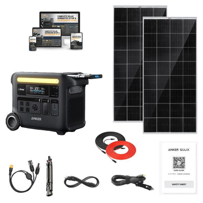 Anker Solix F2600 - 2,560Wh / 2,400W Portable Power Station + Choose Your Custom Bundle | Complete Solar Kit - ShopSolar.com
