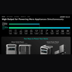 Anker SOLIX F3800 [PLUS] - 3,840Wh / 6,000W Portable Power Station | 120V/240V Output | Choose Your Bundle Option | 5-Year Warranty - ShopSolar.com