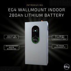 EG4 6000XP + WallMount [Indoor Battery] | 14.3kWh Capacity | Battery Storage Bundle | 48V 280Ah | Heated UL1973, UL9540A | 10-Year Warranty - ShopSolar.com