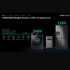 Anker SOLIX F3800 [PLUS] - 3,840Wh / 6,000W Portable Power Station | 120V/240V Output | Choose Your Bundle Option | 5-Year Warranty - ShopSolar.com