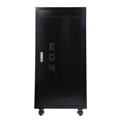 EG4 Enclosed Battery Rack [Pre-Assembled] | 6 Slot | Wheels Included | Bus Bar Covers | Welded (Grey) - ShopSolar.com
