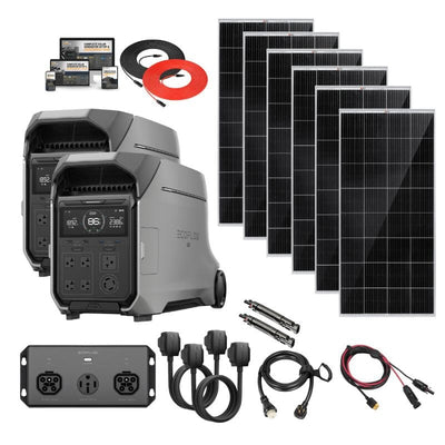 EcoFlow DELTA PRO 3 [DUAL Kits] - 8,192Wh / 8,000W Portable Power Station Kits | Choose Custom Bundle Option | Complete Solar Kit | 5-Year Warranty - ShopSolar.com