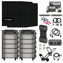Dual EcoFlow DELTA PRO [ULTRA] Solar Kits - 7.2kw-14.4kw Output + 24kWh-60kWh Lithium Battery Bank | Choose Custom Bundle | 5-Year Warranty