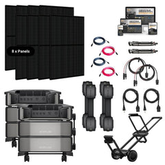 Dual EcoFlow DELTA PRO [ULTRA] Solar Kits - 7.2kw-14.4kw Output + 24kWh-60kWh Lithium Battery Bank | Choose Custom Bundle | 5-Year Warranty - ShopSolar.com