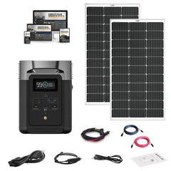 EcoFlow DELTA [2] Solar Kits - 1,800W / 1,024wH Portable Solar Power Station + Choose Your Custom Bundle | Complete Solar Generator Kit | 2023 Model - ShopSolar.com