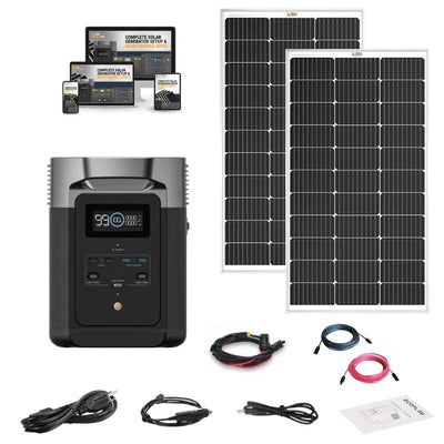 EcoFlow DELTA [2] Solar Kits - 1,800W / 1,024wH Portable Solar Power Station + Choose Your Custom Bundle | Complete Solar Generator Kit | 2023 Model - ShopSolar.com