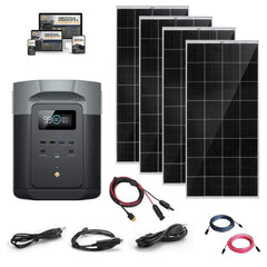EcoFlow DELTA 2 [MAX] - 2,400W / 2,048Wh Portable Power Station + Choose Your Custom Bundle | Complete Solar Kit | 2023 DELTA 2 MAX Model