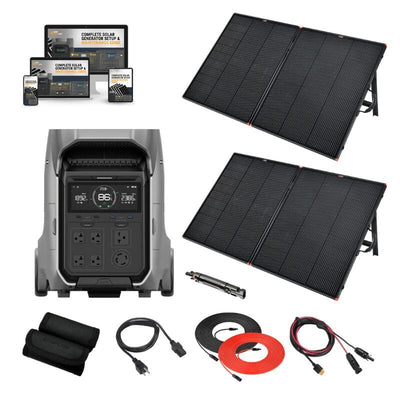 EcoFlow DELTA PRO 3 - 4,096Wh / 4,000W Portable Power Station + Choose Custom Solar Panel Bundle Option | 5-Year Warranty | Complete Solar Kit - ShopSolar.com