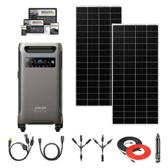 Anker SOLIX F3800 | 3.84kWh-26.9kWh Expandable Solar Generator | 120V/240V Dual-Voltage | EV + RV Ready | Choose Your Bundle | 5-Year Warranty