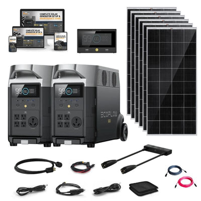 EcoFlow DELTA PRO 120V/240V Solar Kits - 7,200W Portable Power Station Setup + Choose Custom Bundle Option | Complete Solar Kit | 5-Year Warranty - ShopSolar.com