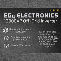 EG4 12K XP Off-Grid Inverter | 48V Split Phase | 24kW PV Input | 12kW Power Output | 5-Year Warranty - ShopSolar.com