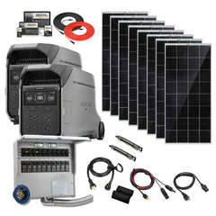 EcoFlow DELTA PRO 3 [DUAL Kits] - 8,192Wh / 8,000W Portable Power Station Kits | Choose Custom Bundle Option | Complete Solar Kit | 5-Year Warranty