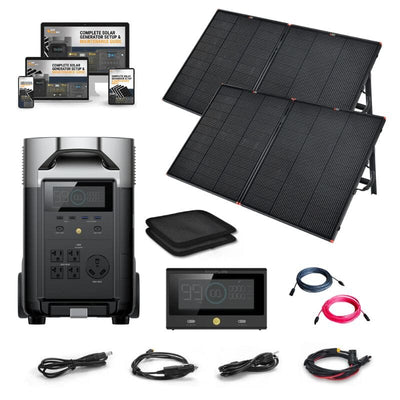 EcoFlow DELTA PRO 120V Solar Kits - 3,600Wh / 3,600W Portable Power Station + Choose Your Custom Bundle Option | Complete Solar Kit | 5-Year Warranty - ShopSolar.com