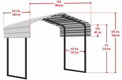 10x6 Compact Steel Canopy Shelter – Weatherproof Cover for Gear & Equipment
